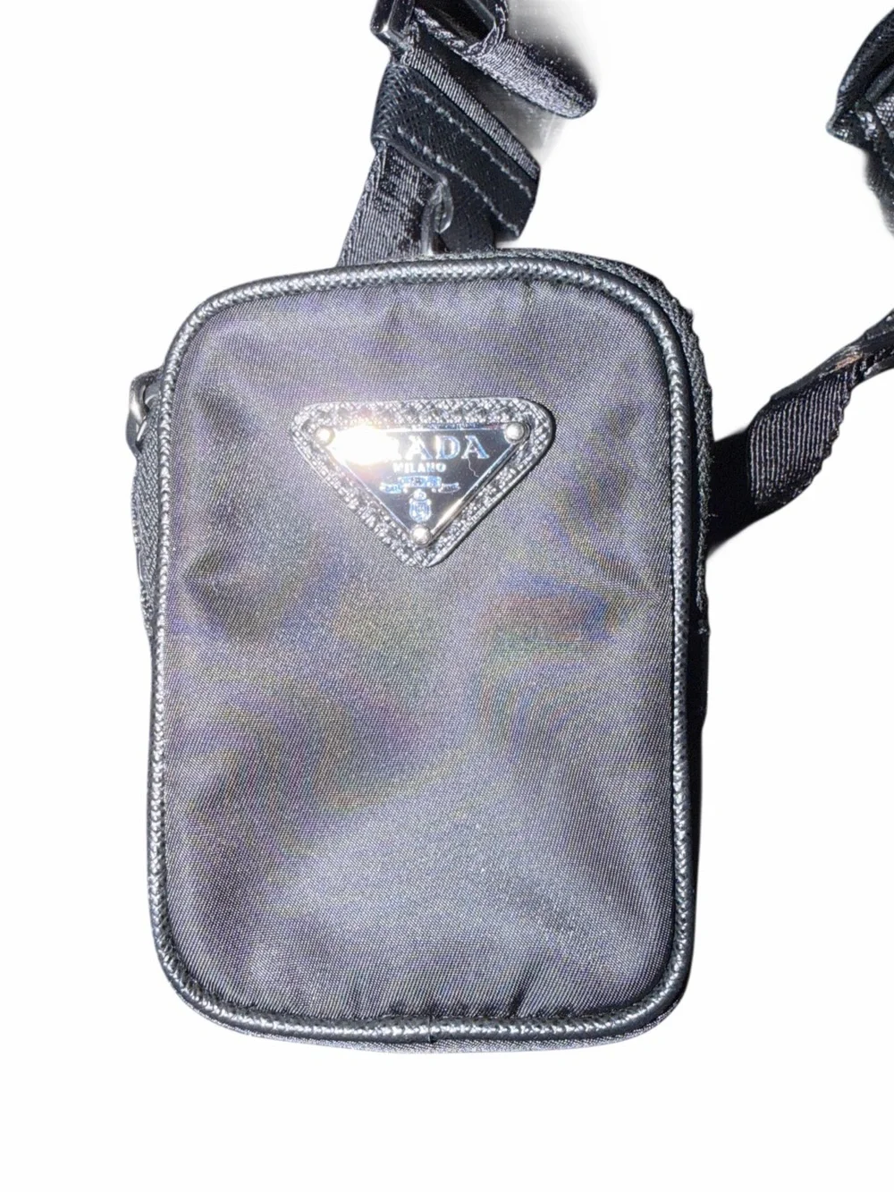 Prada Black Nylon Messenger Bag with Adjustable Strap